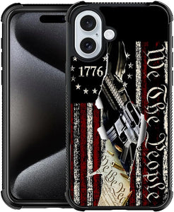 iPhone 16 Pro Max American Flag 1776 We The People Pattern Design Case - Redpepper Cases