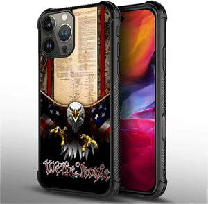 iPhone 16 Pro Max American Flag 1776 We The People Pattern Design Case - Redpepper Cases