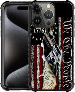 iPhone 16 Pro Max American Flag 1776 We The People Pattern Design Case - Redpepper Cases