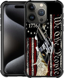 iPhone 16 Pro Max American Flag 1776 We The People Pattern Design Case - Redpepper Cases