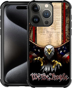 iPhone 16 Pro Max American Flag 1776 We The People Pattern Design Case - Redpepper Cases