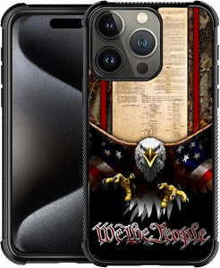 iPhone 16 Pro Max American Flag 1776 We The People Pattern Design Case - Redpepper Cases