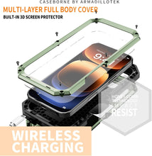 Load image into Gallery viewer, iPhone 16 Rugged Metal Kickstand Camera Slide Case - Redpepper Cases