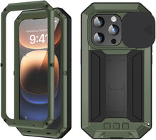 Load image into Gallery viewer, iPhone 16 Rugged Metal Kickstand Camera Slide Case - Redpepper Cases