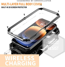 Load image into Gallery viewer, iPhone 16 Rugged Metal Kickstand Camera Slide Case - Redpepper Cases