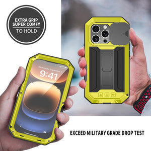 iPhone 16 Rugged Metal Kickstand Camera Slide Case - Redpepper Cases