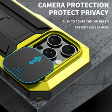 Load image into Gallery viewer, iPhone 16 Rugged Metal Kickstand Camera Slide Case - Redpepper Cases