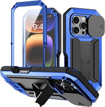 Load image into Gallery viewer, iPhone 16 Rugged Metal Kickstand Camera Slide Case - Redpepper Cases