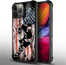 Load image into Gallery viewer, iPhone 16 Wood Grain Old Flag Dual Layer Shockproof Rugged Cover - Redpepper Cases