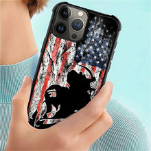 Load image into Gallery viewer, iPhone 16 Wood Grain Old Flag Dual Layer Shockproof Rugged Cover - Redpepper Cases