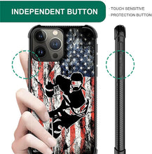 Load image into Gallery viewer, iPhone 16 Wood Grain Old Flag Dual Layer Shockproof Rugged Cover - Redpepper Cases