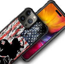 Load image into Gallery viewer, iPhone 16 Wood Grain Old Flag Dual Layer Shockproof Rugged Cover - Redpepper Cases