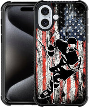 Load image into Gallery viewer, iPhone 16 Wood Grain Old Flag Dual Layer Shockproof Rugged Cover - Redpepper Cases