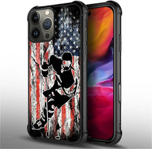 Load image into Gallery viewer, iPhone 16 Wood Grain Old Flag Dual Layer Shockproof Rugged Cover - Redpepper Cases