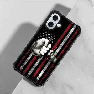 iPhone 16 Wooden Cross Power American Flag Pattern Design Case - Redpepper Cases