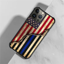 Load image into Gallery viewer, iPhone 16 Wooden Cross Power American Flag Pattern Design Case - Redpepper Cases