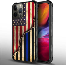 Load image into Gallery viewer, iPhone 16 Wooden Cross Power American Flag Pattern Design Case - Redpepper Cases