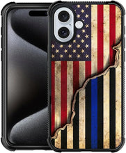 Load image into Gallery viewer, iPhone 16 Wooden Cross Power American Flag Pattern Design Case - Redpepper Cases