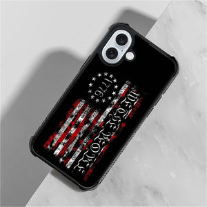 iPhone 16 Wooden Cross Power American Flag Pattern Design Case - Redpepper Cases