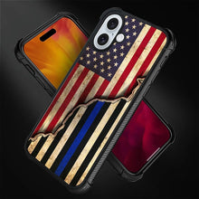 Load image into Gallery viewer, iPhone 16 Wooden Cross Power American Flag Pattern Design Case - Redpepper Cases