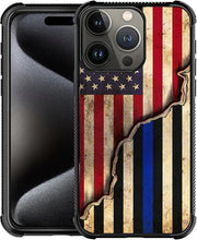 Load image into Gallery viewer, iPhone 16 Wooden Cross Power American Flag Pattern Design Case - Redpepper Cases