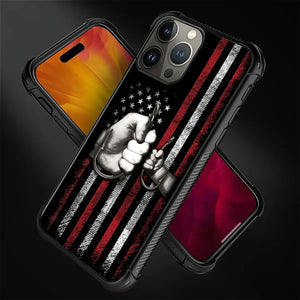 iPhone 16 Wooden Cross Power American Flag Pattern Design Case - Redpepper Cases