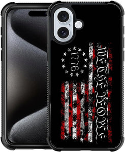 iPhone 16 Wooden Cross Power American Flag Pattern Design Case - Redpepper Cases