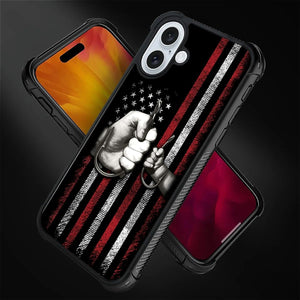 iPhone 16 Wooden Cross Power American Flag Pattern Design Case - Redpepper Cases