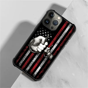 iPhone 16 Wooden Cross Power American Flag Pattern Design Case - Redpepper Cases