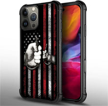 Load image into Gallery viewer, iPhone 16 Wooden Cross Power American Flag Pattern Design Case - Redpepper Cases