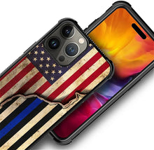 Load image into Gallery viewer, iPhone 16 Wooden Cross Power American Flag Pattern Design Case - Redpepper Cases