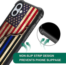 Load image into Gallery viewer, iPhone 16 Wooden Cross Power American Flag Pattern Design Case - Redpepper Cases