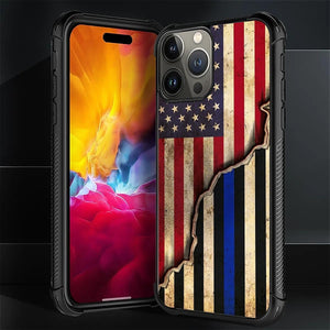 iPhone 16 Wooden Cross Power American Flag Pattern Design Case - Redpepper Cases