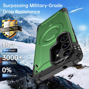 Samsung Galaxy S25 Metal Kickstand Military - Grade Shockproof Protective Phone Cover - Redpepper Cases