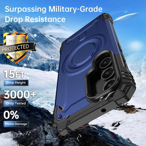 Samsung Galaxy S25 Metal Kickstand Military - Grade Shockproof Protective Phone Cover - Redpepper Cases