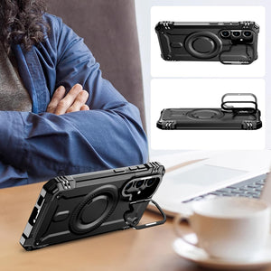 Samsung Galaxy S25 Metal Kickstand Military - Grade Shockproof Protective Phone Cover - Redpepper Cases