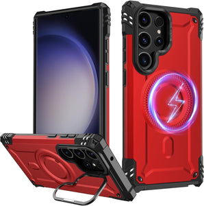 Samsung Galaxy S25 Metal Kickstand Military - Grade Shockproof Protective Phone Cover - Redpepper Cases