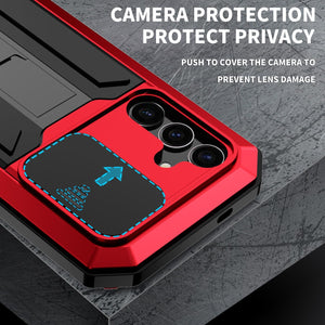 Samsung Galaxy S25 Plus Aluminum Metal Gorilla Glass Heavy Duty Case - Redpepper Cases