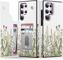 Load image into Gallery viewer, Samsung Galaxy S25 Plus Flower Designs Credit Card Holder Protective Phone Cover - Redpepper Cases