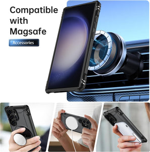 Samsung Galaxy S25 Plus Hidden Metal Kickstand,Military - Grade Shockproof Protective Phone Cover - Redpepper Cases