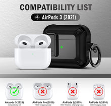 Load image into Gallery viewer, Airpod 3rd Generation Case Secure Lock Clip Case Apple AirPod 3 Case -Black - Redpepper Cases