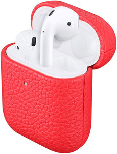 AirPods Genuine Leather Case, Lopie AirPods Cover Protective Skin - Pink - Redpepper Cases