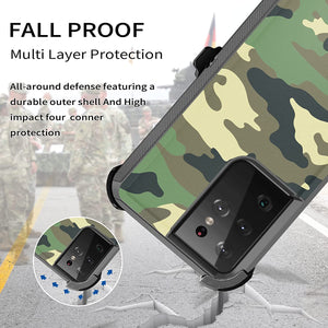 Belt-Clip Holster for Galaxy S21 Ultra | Full Body Rugged Military S21 Ultra - Redpepper Cases