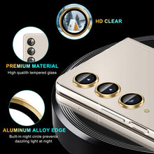 Load image into Gallery viewer, Camera Lens Protector Samsung Galaxy Z Fold 4 5G,Ultra Clear Case Tray Gold - Redpepper Cases