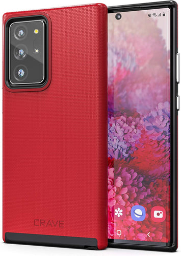 Crave Dual Guard for Galaxy Note 20 Ultra Case, Shockproof Protection - Berry - Redpepper Cases