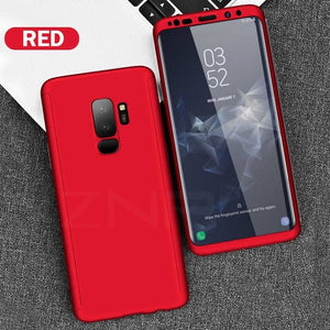 Full Protective Phone Case For Samsung Galaxy S10 S9 S8 Plus S7 Edge Cover Case For Galaxy Note 9 8 S10E S9 With Tempered Glass - Redpepper Cases