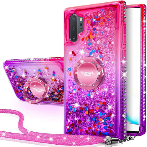 Galaxy Note 10 Plus Case Moving Liquid Holographic Glitter Case - Purple - Redpepper Cases