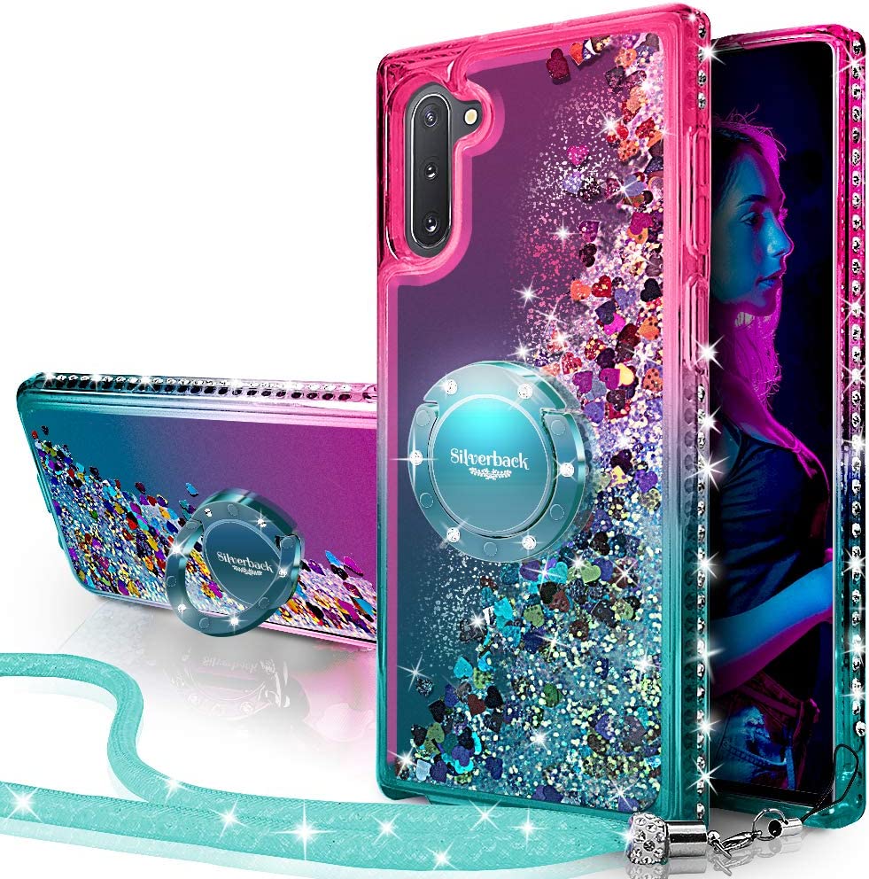 Galaxy Note 10 Plus Case Moving Liquid Holographic Glitter Case - Purple - Redpepper Cases