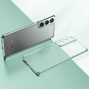 Galaxy S22 Ultra Luxury Transparent Soft Silicone Clear Camera Protection Cover Case - Redpepper Cases