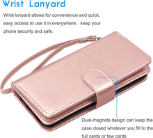 Load image into Gallery viewer, Galaxy S23 Leather Credit Card Holder Folio Flip Detachable Magnetic Case - Redpepper Cases